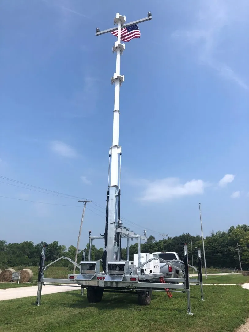 Temporary Power Pole in East Pensacola Heights, FL